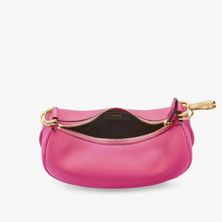 Cheap Rose Fendi In Hobo Calf Leather Mini Bag Fendigraphy 0429